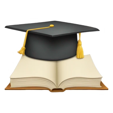 Textbook with a hat on sticker