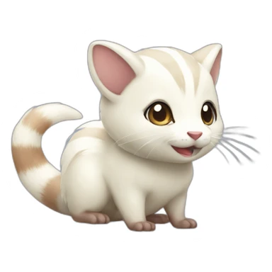 White Furret sticker