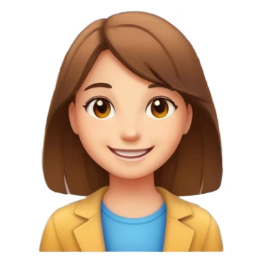 smiling girl in cityscape sticker