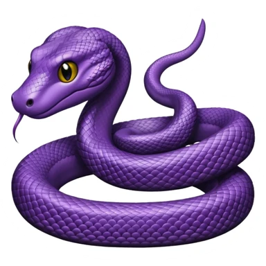 Fat Purple snake wearing a black bow sticker