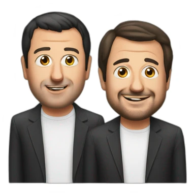 Renzi and Salvini sticker