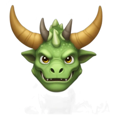 Create a invencible monster with the horns of a triceratops sticker