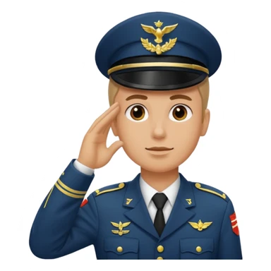 Soldier soluting  sticker