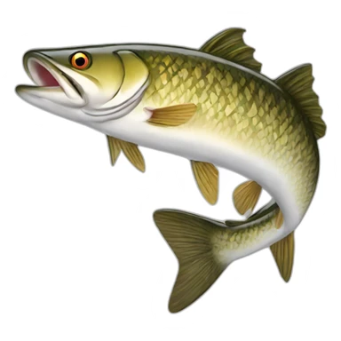 Pike fishing sticker
