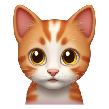 Red little kitten sticker