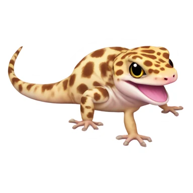 Leopard gecko with a pink top had and pink iPhone 16  sticker