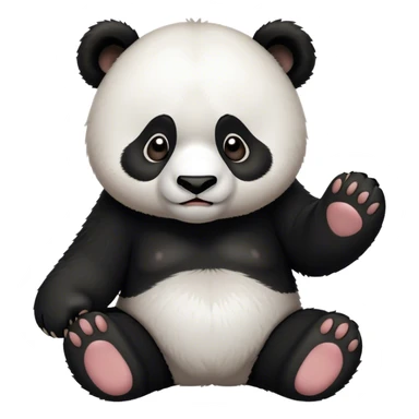panda struggling sticker