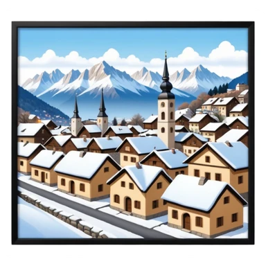 austrian village sticker