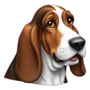 basset hound dog pixel art sticker