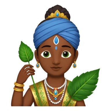 Lord Krishna leaf sticker