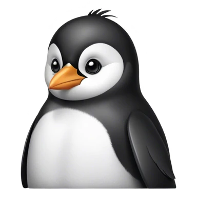 a grumpy penguin sticker