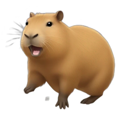 Capybara cleaning the dust sticker
