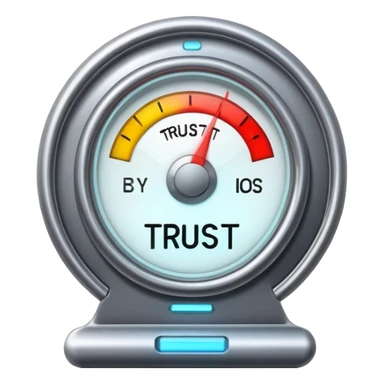 reliability meter, trust indicator, credibility score sticker
