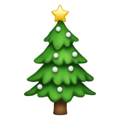 green christmas tree with white bows sticker