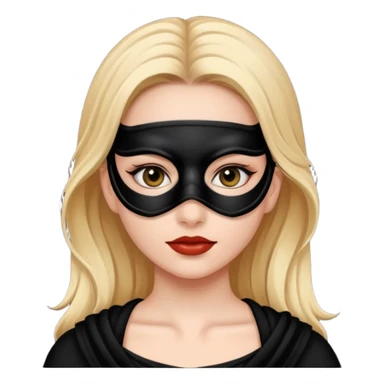 girl with black mask sticker