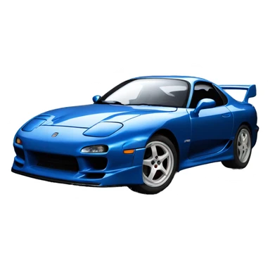 black rx7 blue supra sticker