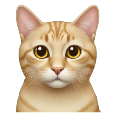 biege cat sticker