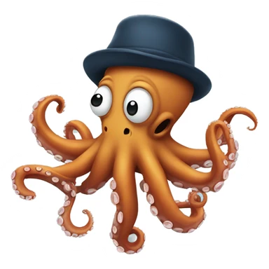 A octopus rapping sticker
