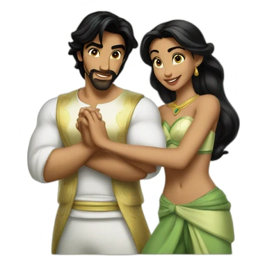 Jasmine and Aladdin  sticker
