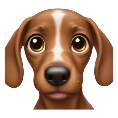 sausage dog puppy eyes sticker