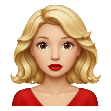 woman red lips, deifferent hair. sticker