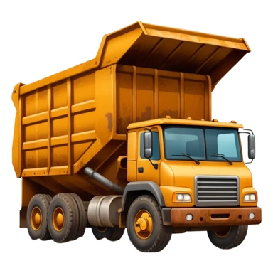 dump truck with dirt sticker