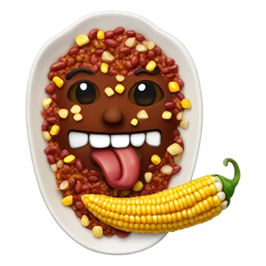 Chilli con carne with corn pieces and kidney beans sticker