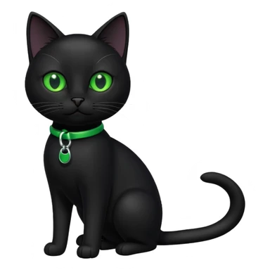 black cat walking on a leash sticker