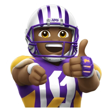 LSU tigers thumbs up sticker