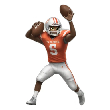 throwing a football sticker