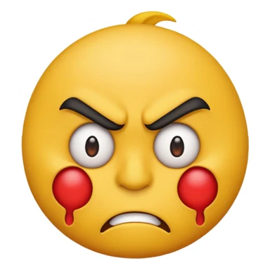 glorbo as an angry emoji character sticker