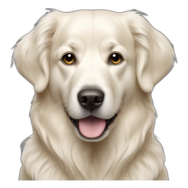 a white golden retriever sticker