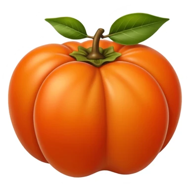 persimmon fruit smooth no parts on skin sticker