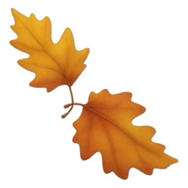 Autumn leave with a smile sticker