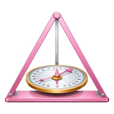 mac os icon Architect's scale, protractor, triangle, pink sticker