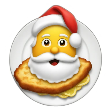 santa-eating-schnitzel sticker