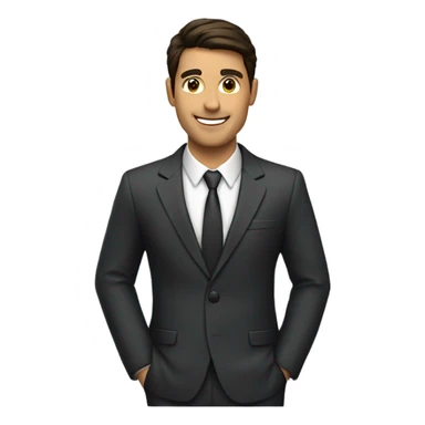 Brunette man wearing a suit holiday money  sticker