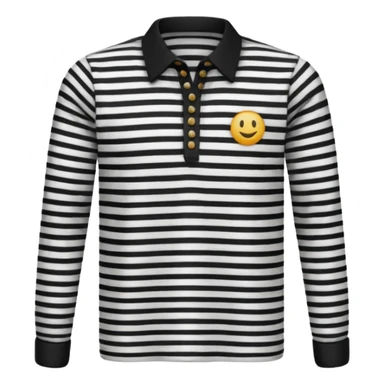black and white striped shirt, just the shirt french sticker