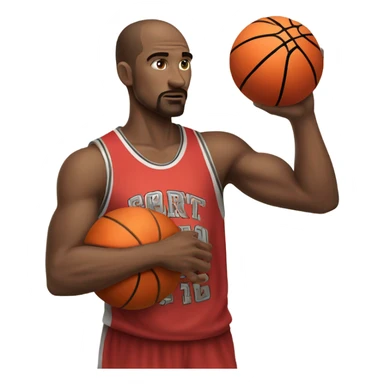 Dude shooting a basketball  sticker