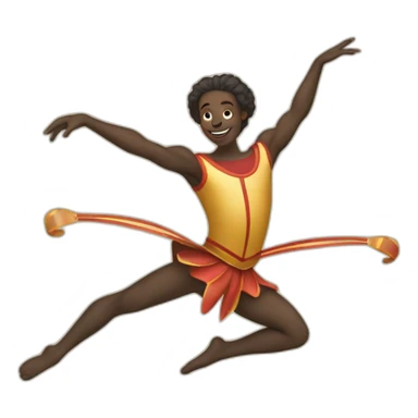 middle ages circus acrobat doing a pirouette sticker