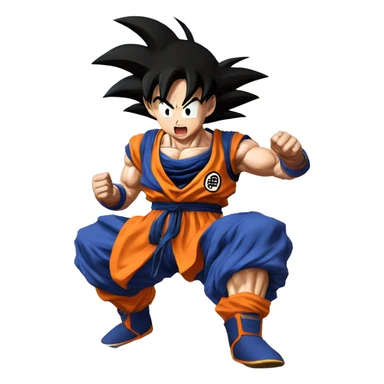 goku levantando pesas sticker