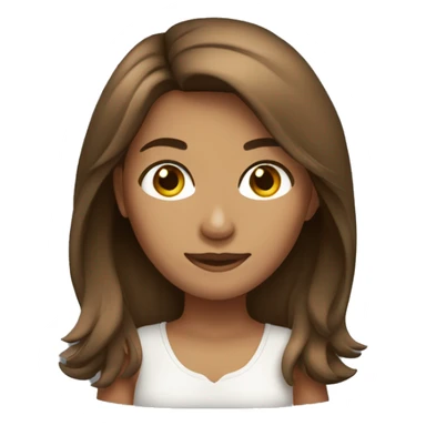 Brown haired tanned girl medium hair  sticker