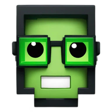 Minecraft creeper Waring black goggles sticker