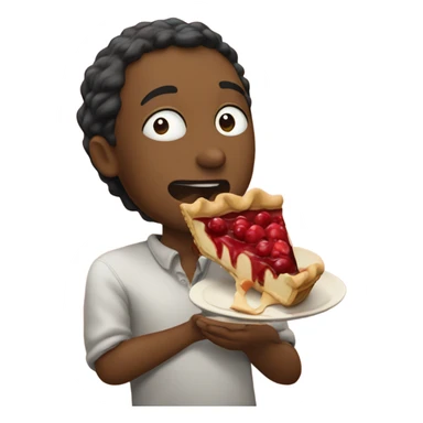angle eating pie  sticker
