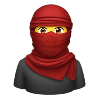 Masked with the Arabic red Shemagh   sticker