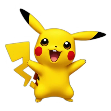 Pikachu surfing at the sea sticker