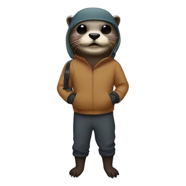 otters with ski masks sticker