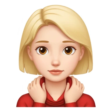 girl with hands around her neck  sticker