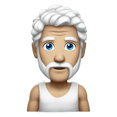 Greek god white blue eyes sticker