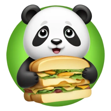 PANDA WITH SANDWICH sticker